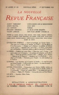La Nouvelle Revue Française (1908-1940) N° 120 sept 1923