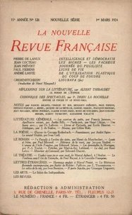 La Nouvelle Revue Française (1908-1940) N° 126 mars 1924