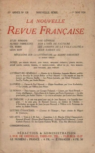 La Nouvelle Revue Française (1908-1940) N° 128 mai 1924