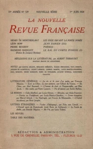 La Nouvelle Revue Française (1908-1940) N° 129 juin 1924