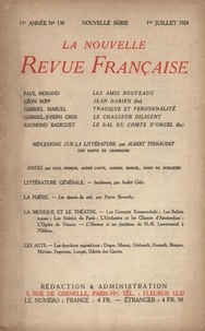  Gallimard - La Nouvelle Revue Française (1908-1943) N° 130 juillet 1924 : .