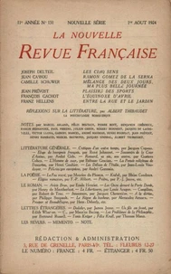 La Nouvelle Revue Française (1908-1940) N° 131 août 1924