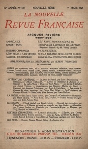  Gallimard - La Nouvelle Revue Française (1908-1943) N° 138 mars 1925 : .