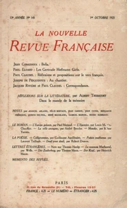 La Nouvelle Revue Française (1908-1940) N° 145 octobre 1925