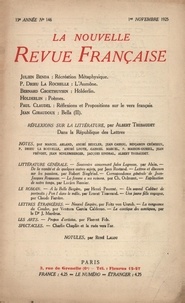  Gallimard - La Nouvelle Revue Française (1908-1943) N° 146 novembre 1925 : .