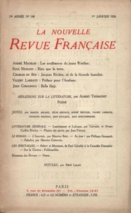 La Nouvelle Revue Française (1908-1940) N° 148 janvier 1926