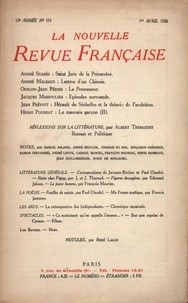  Gallimard - La Nouvelle Revue Française (1908-1943) N° 151 avril 1926 : .