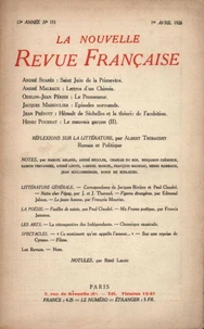 La Nouvelle Revue Française (1908-1940) N° 151 avril 1926
