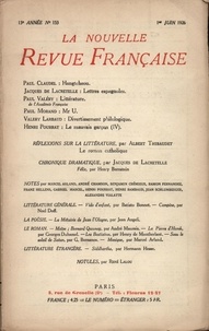  Gallimard - La Nouvelle Revue Française (1908-1943) N° 153 juin 1926 : .