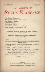La Nouvelle Revue Française (1908-1940) N° 153 juin 1926