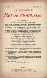 La Nouvelle Revue Française (1908-1940) N° 158 novembre 1926