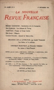  Gallimard - La Nouvelle Revue Française (1908-1943) N° 159 décembre 1926 : .