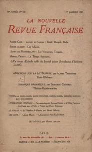 La Nouvelle Revue Française (1908-1940) N° 160 janvier 1927