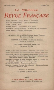 La Nouvelle Revue Française (1908-1940) N° 162 mars 1927