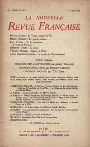 La Nouvelle Revue Française (1908-1940) N° 164 mai 1927