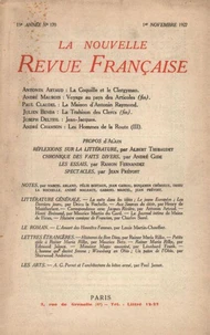 La Nouvelle Revue Française (1908-1940) N° 170 novembre 1927