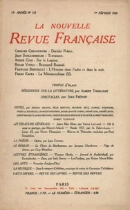 La Nouvelle Revue Française (1908-1940) N° 173 février 1928