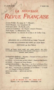 La Nouvelle Revue Française (1908-1940) N° 174 mars 1928