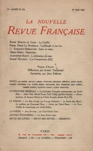 La Nouvelle Revue Française (1908-1940) N° 176 mai 1928