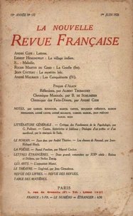 La Nouvelle Revue Française (1908-1940) N° 177 juin 1928