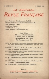  Gallimard - La Nouvelle Revue Française (1908-1943) N° 178 juillet 1928 : .