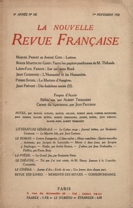  Gallimard - La Nouvelle Revue Française (1908-1943) N° 182 novembre 1928 : .