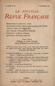 La Nouvelle Revue Française (1908-1940) N° 182 novembre 1928