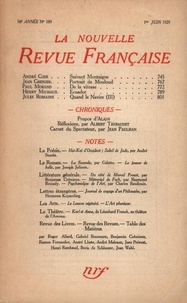  Gallimard - La Nouvelle Revue Française (1908-1943) N° 189 juin 1929 : .