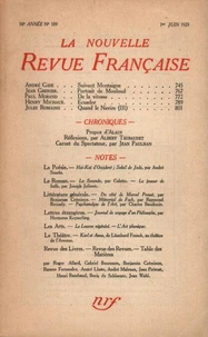 La Nouvelle Revue Française (1908-1940) N° 189 juin 1929