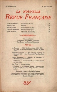 La Nouvelle Revue Française (1908-1940) N° 190 juillet 1929