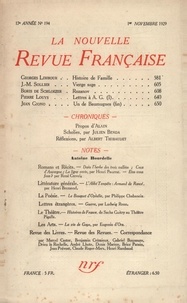  Gallimard - La Nouvelle Revue Française (1908-1943) N° 194 novembre 1929 : .