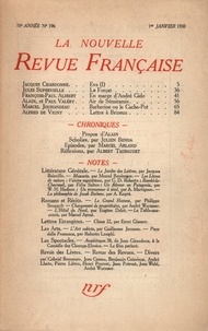  Gallimard - La Nouvelle Revue Française (1908-1943) N° 196 janvier 1930 : .