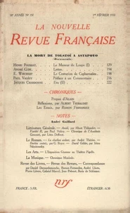 La Nouvelle Revue Française (1908-1940) N° 197 février 1930