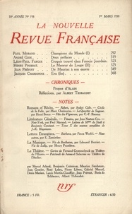  Gallimard - La Nouvelle Revue Française (1908-1943) N° 198 mars 1930 : .