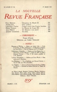 La Nouvelle Revue Française (1908-1940) N° 198 mars 1930