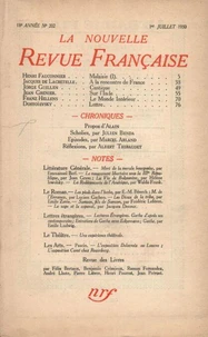 La Nouvelle Revue Française (1908-1940) N° 202 juillet 1930