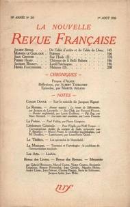 La Nouvelle Revue Française (1908-1940) N° 203 août 1930