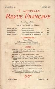  Gallimard - La Nouvelle Revue Française (1908-1943) N° 208 janvier 1931 : .