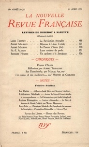  Gallimard - La Nouvelle Revue Française (1908-1943) N° 211 avril 1931 : .