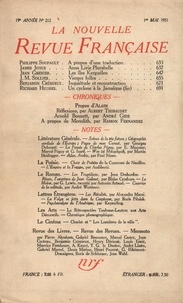  Gallimard - La Nouvelle Revue Française (1908-1943) N° 212 mai 1931 : .