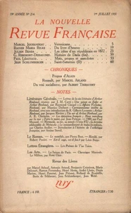 La Nouvelle Revue Française (1908-1940) N° 214 juillet 1931