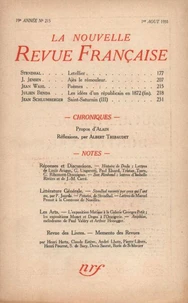 La Nouvelle Revue Française (1908-1940) N° 215 août 1931