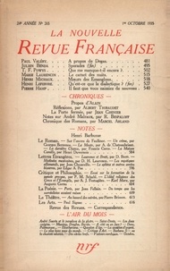  Gallimard - La Nouvelle Revue Française (1908-1943) N° 265 octobre 1935 : .