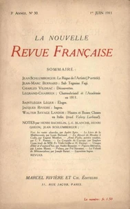 La Nouvelle Revue Française (1908-1940) N° 30 juin 1911