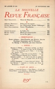  Gallimard - La Nouvelle Revue Française (1908-1943) N° 302 novembre 1938 : .