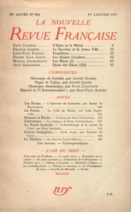 La Nouvelle Revue Française (1908-1940) N° 304 janvier 1939