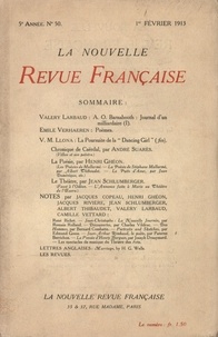  Gallimard - La Nouvelle Revue Française N° 50 février 1913 : .