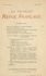 La Nouvelle Revue Française (1908-1943) N° 53 mai 1913