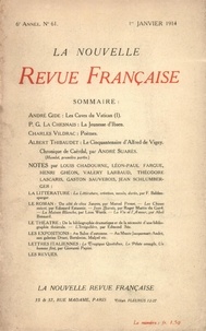  Gallimard - La Nouvelle Revue Française (1908-1943) N° 61 janvier 1914 : .