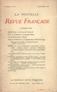 La Nouvelle Revue Française (1908-1940) N° 61 janvier 1914